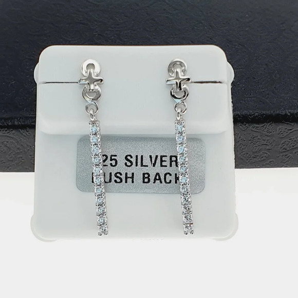 "925 sterling silver luxury CZ earrings for women/girls, Best for gift, RJUS2198 - Picture 6 of 8